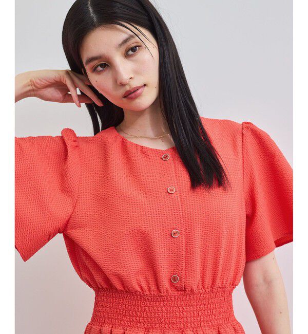 VIS「フレアスリーブサッカーワンピース」|ワンピース|