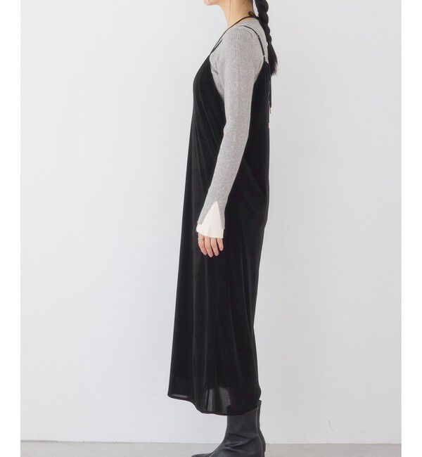 VIS「刺繍アソートベロアキャミワンピース/2WAY」|ワンピース|