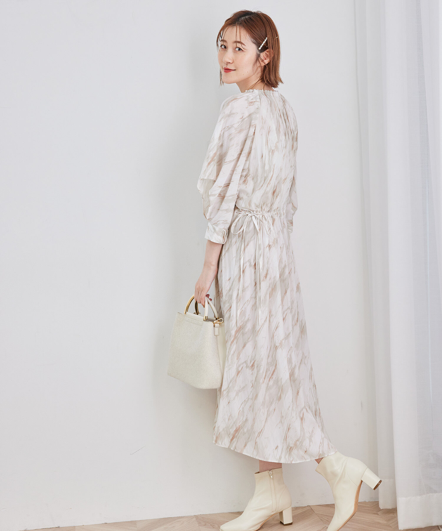 Rope&rsquo;Picnic「【一部店舗限定】【Mon E&rsquo;toile/モンエトワール】ストーンプリントギャザーDRESS」|ドレス|