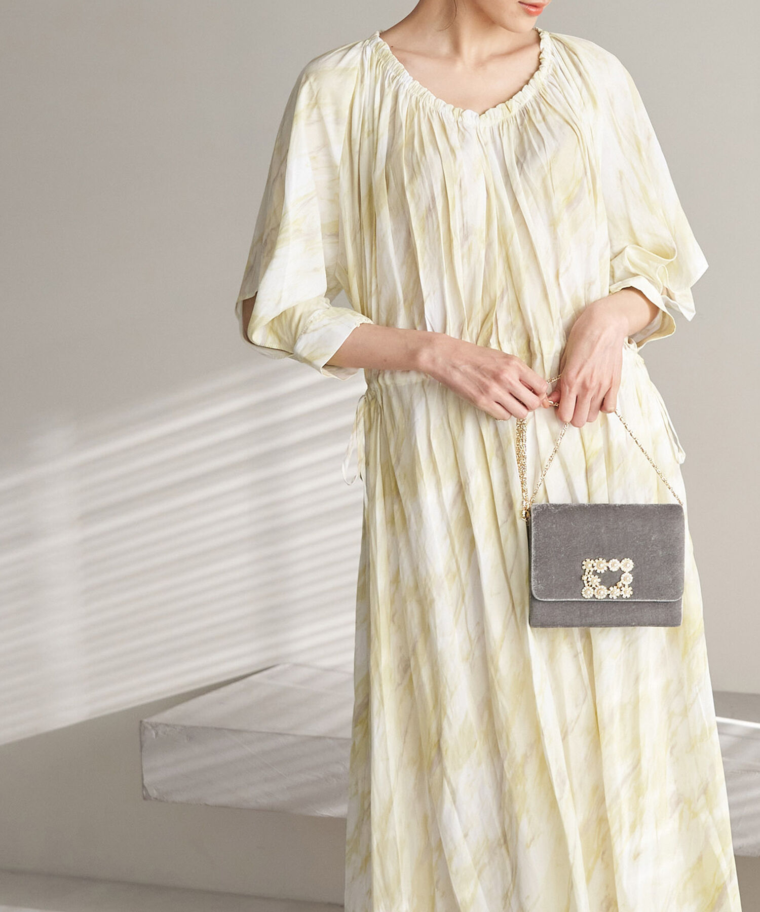 Rope&rsquo;Picnic「【一部店舗限定】【Mon E&rsquo;toile/モンエトワール】ストーンプリントギャザーDRESS」|ドレス|