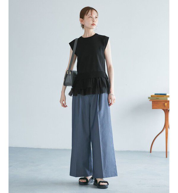 Rope&rsquo;Picnic「チュールドッキングプルオーバー」|ニット・セーター|