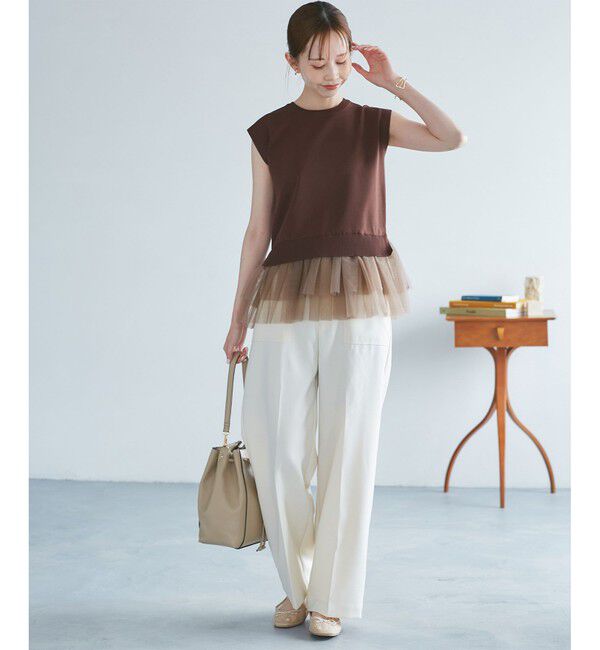 Rope&rsquo;Picnic「チュールドッキングプルオーバー」|ニット・セーター|