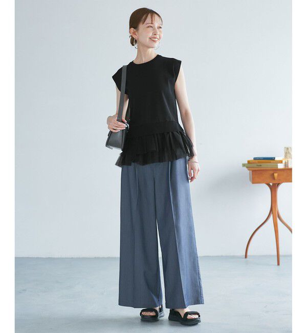 Rope&rsquo;Picnic「チュールドッキングプルオーバー」|ニット・セーター|