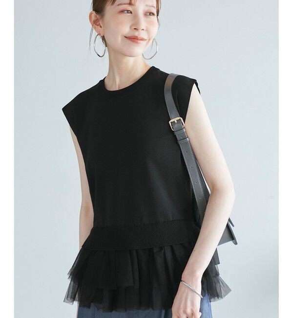 Rope&rsquo;Picnic「チュールドッキングプルオーバー」|ニット・セーター|