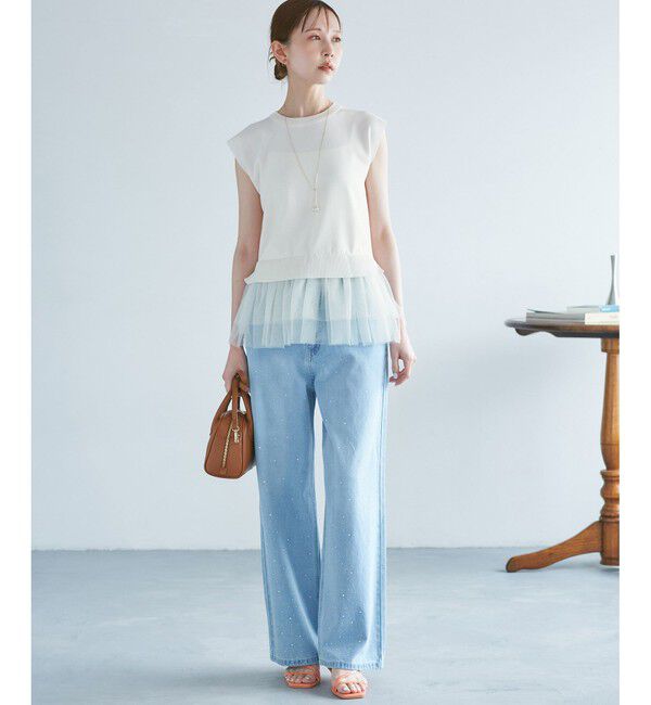 Rope&rsquo;Picnic「チュールドッキングプルオーバー」|ニット・セーター|