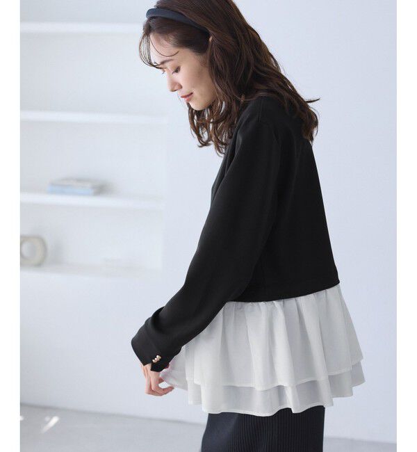 Rope&rsquo;Picnic「布帛ドッキングペプラムギャザープルオーバー」|Tシャツ・カットソー|