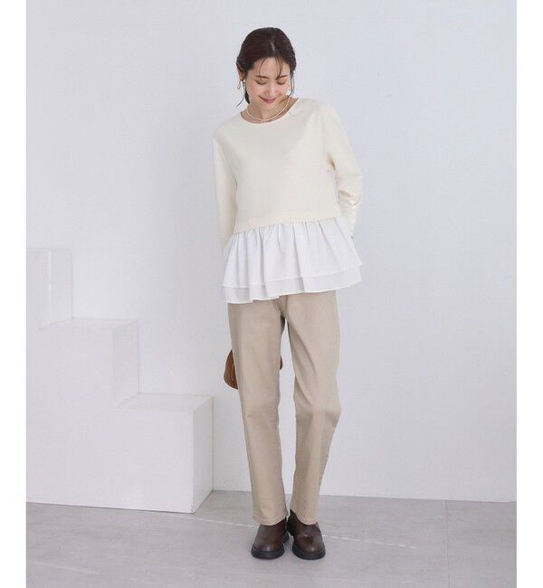 Rope&rsquo;Picnic「布帛ドッキングペプラムギャザープルオーバー」|Tシャツ・カットソー|