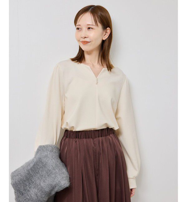 Rope&rsquo;Picnic「パール付きポンチプルオーバー/セットアップ対応」|Tシャツ・カットソー|