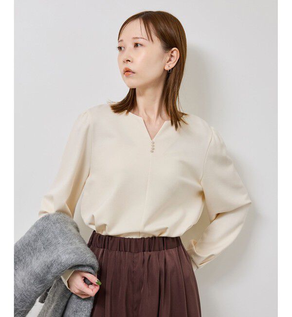 Rope&rsquo;Picnic「パール付きポンチプルオーバー/セットアップ対応」|Tシャツ・カットソー|オフホワイト(15)