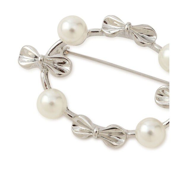 ROPE PICNIC PASSAGE「リボンパールブローチ」|ブローチ・コサージュ|