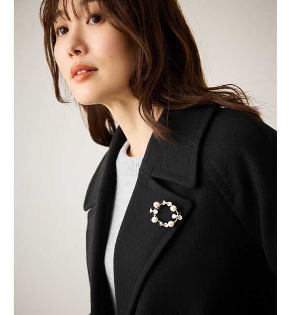 ROPE PICNIC PASSAGE「リボンパールブローチ」|ブローチ・コサージュ|