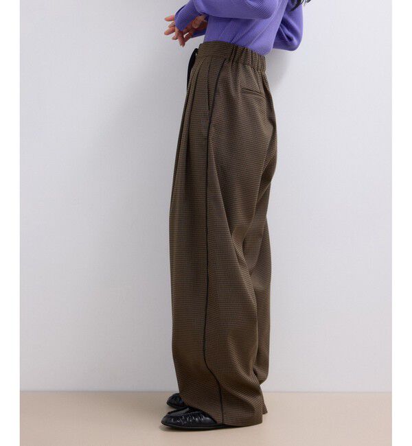 ADAM ET ROPE'「【WEB限定】チェックバレルパンツ」|チノ|