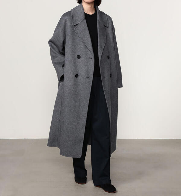 LE GLAZIK「LE GLAZIK | ウール ダブルフェイスコート WOMEN」|ダッフルコート|CHARCOAL