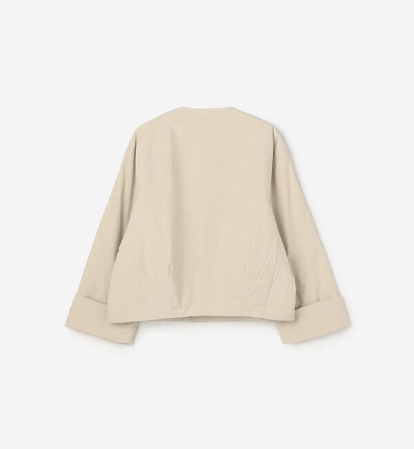 DANTON「DANTON | ピーチタフタ 中綿ノーカラージャケット WOMEN」|ダウン|