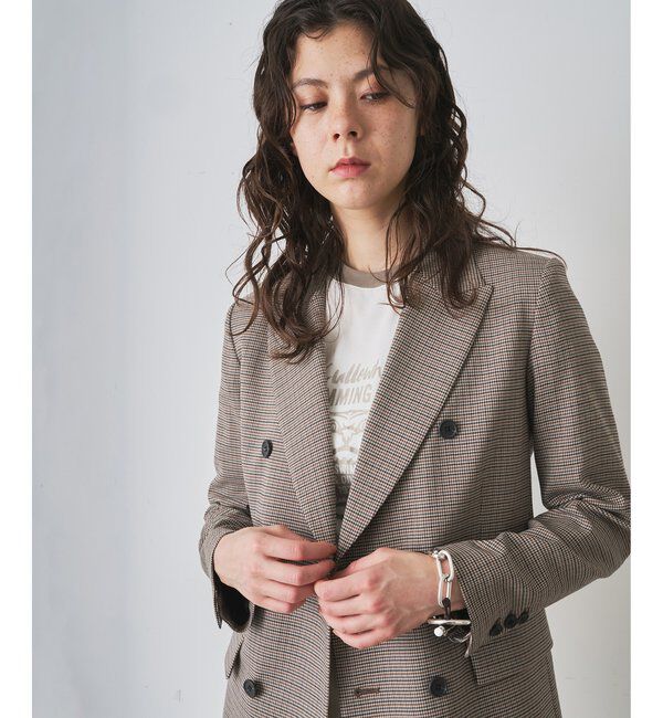  「ガンクラブチェックダブルジャケット」|テーラードジャケット|