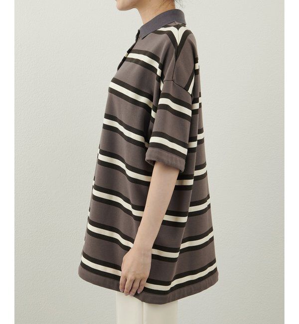 THE PAUSE「【THE PAUSE】ボーダーBIGポロシャツ」|Tシャツ・カットソー|