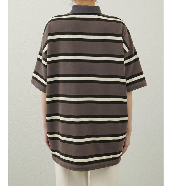 THE PAUSE「【THE PAUSE】ボーダーBIGポロシャツ」|Tシャツ・カットソー|