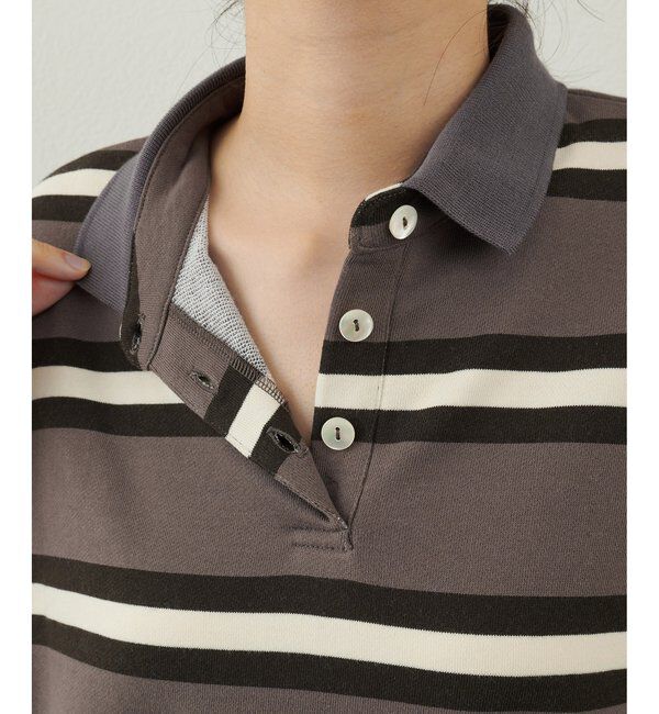 THE PAUSE「【THE PAUSE】ボーダーBIGポロシャツ」|Tシャツ・カットソー|