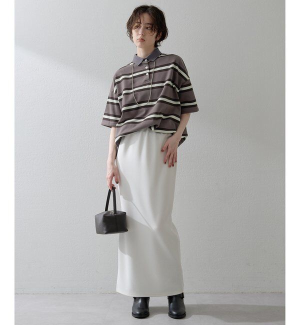 THE PAUSE「【THE PAUSE】ボーダーBIGポロシャツ」|Tシャツ・カットソー|