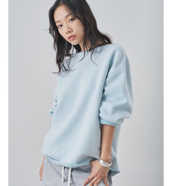 「【インフルエンサーコラボ】ピグメントスウェットプルオーバー」|Tシャツ・カットソー|サックスブルー