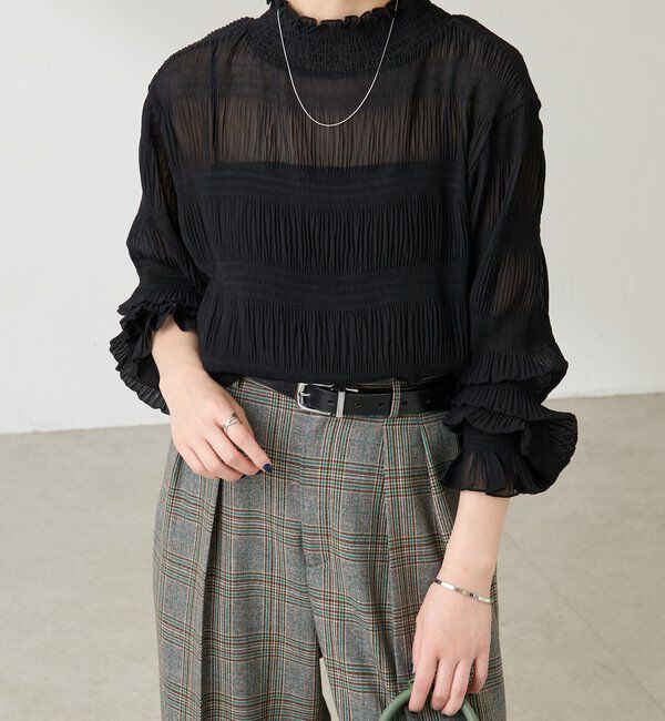 「ジョーゼットプリーツブラウス」|シャツ・ブラウス|