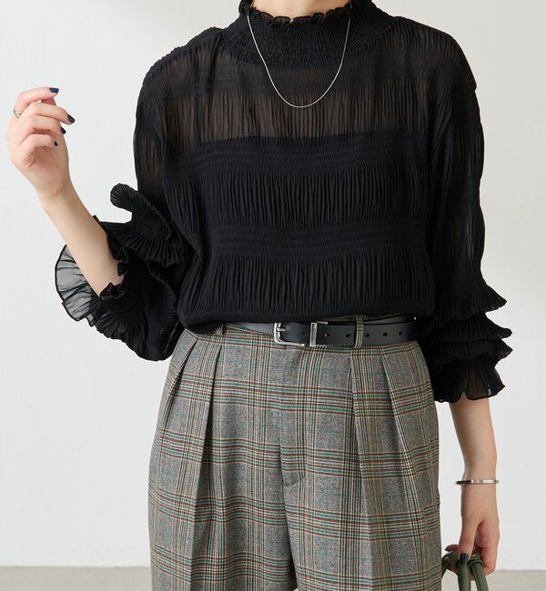  「ジョーゼットプリーツブラウス」|シャツ・ブラウス|