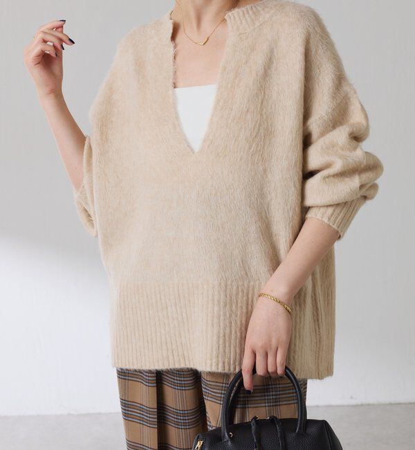  「エアリー深Vニット」|ニット・セーター|