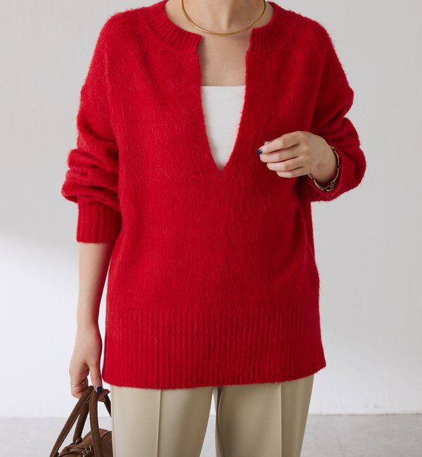  「エアリー深Vニット」|ニット・セーター|