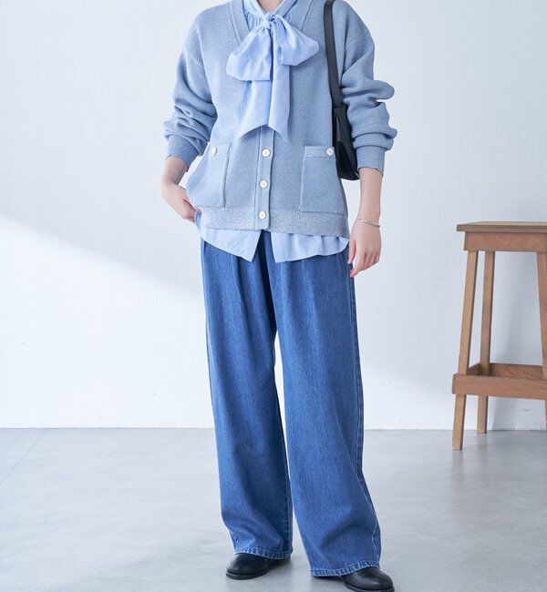  「ツヤボタンカーディガン」|ニット・セーター|