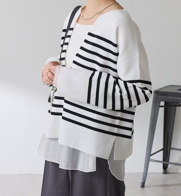  「Vネックバスクニット」|ニット・セーター|