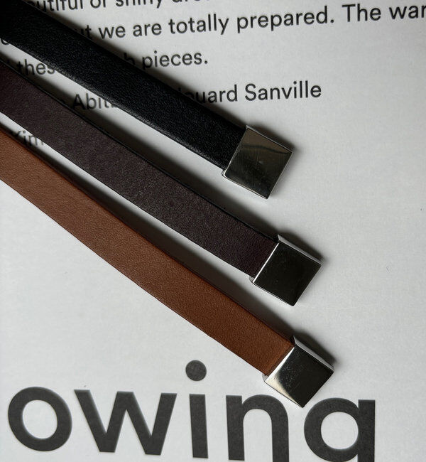  「マグネット留めレザーブレス」|その他|