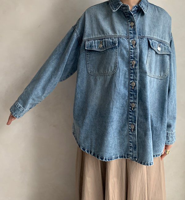  「【WEB限定】USED加工デニムシャツ」|シャツ・ブラウス|