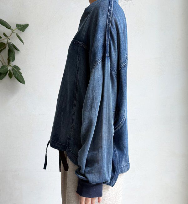  「袖リブシアーデニムドロストシャツ」|シャツ・ブラウス|