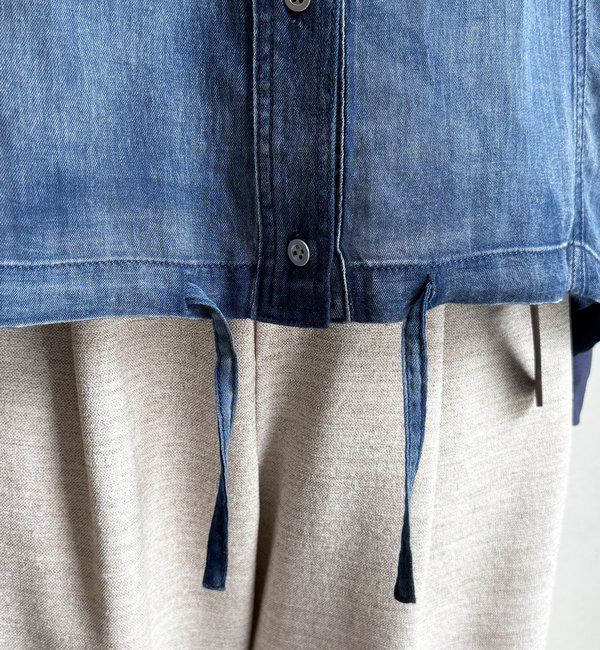  「袖リブシアーデニムドロストシャツ」|シャツ・ブラウス|