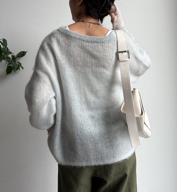  「【新色追加】起毛モヘヤスキッパープルオーバー」|ニット・セーター|