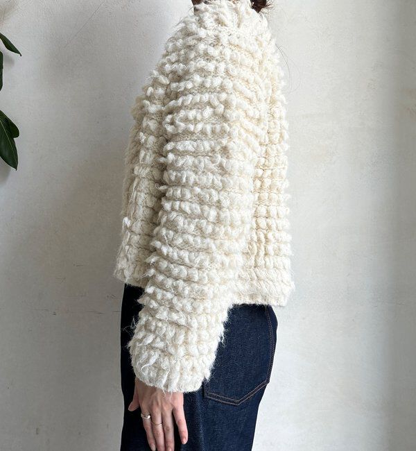  「ループヤーンニットジャケット」|ブルゾン・スタジャン|