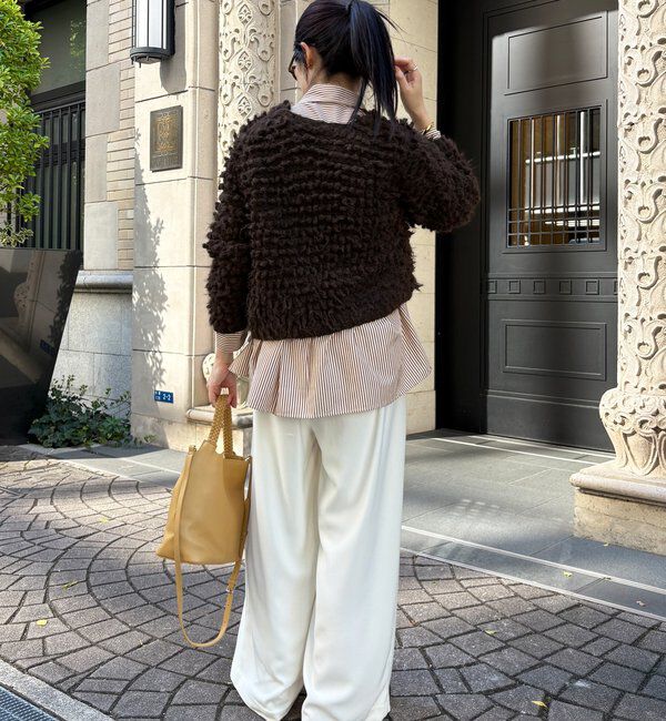  「ループヤーンニットジャケット」|ブルゾン・スタジャン|