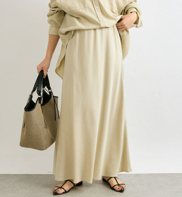  「【セットアップ可】ガーメントダイバイヤススカート」|スカート|