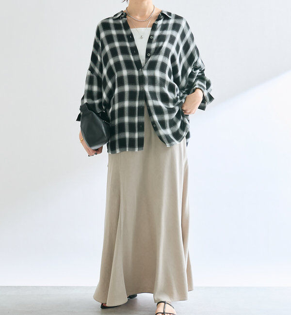  「【セットアップ可】ガーメントダイバイヤススカート」|スカート|