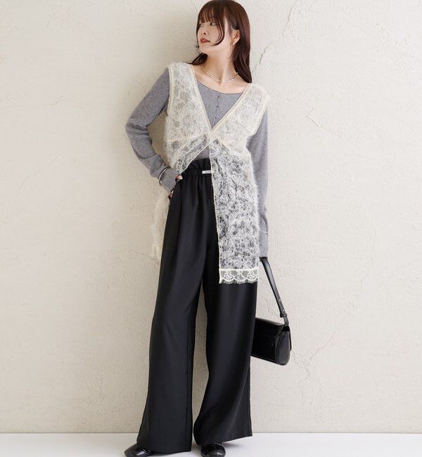  「シャギーレース タンクチュニック」|シャツ・ブラウス|