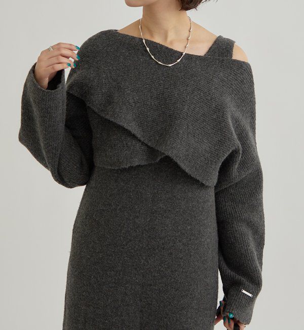  「クロスニット ワンピース」|ワンピース|