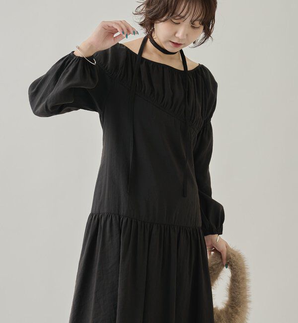  「ドロストティアードワンピース	」|ワンピース|