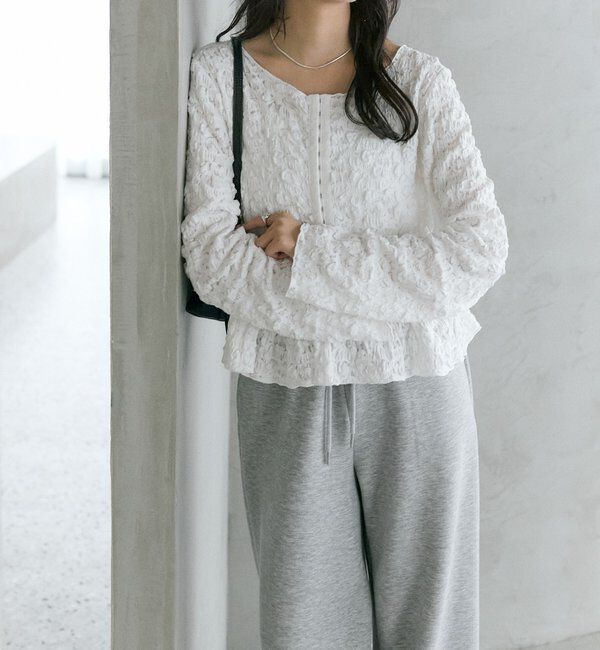  「シャーリングペプラム TOPS」|シャツ・ブラウス|