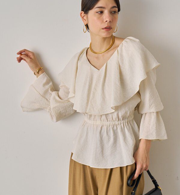  「フリルペプラムブラウス」|シャツ・ブラウス|