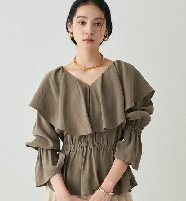  「フリルペプラムブラウス」|シャツ・ブラウス|