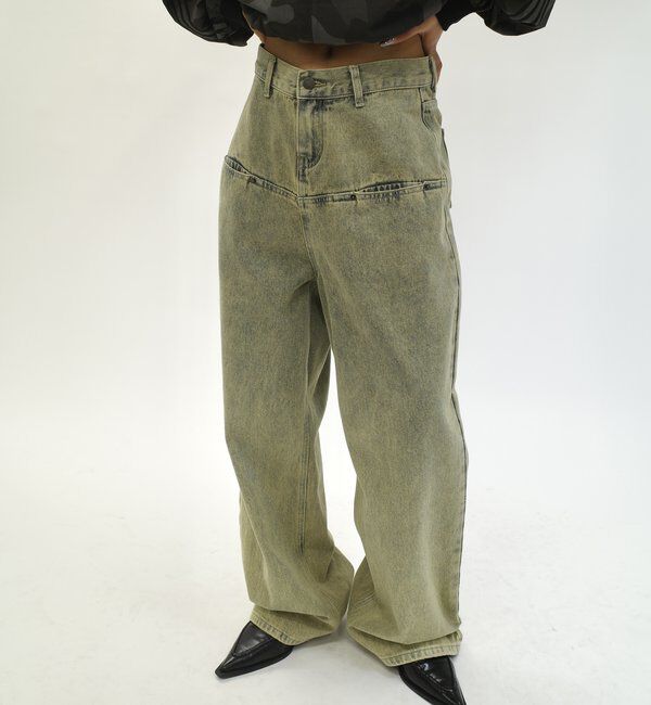  「SLASH POCKET BLAST WIDE DENIM」|デニム|