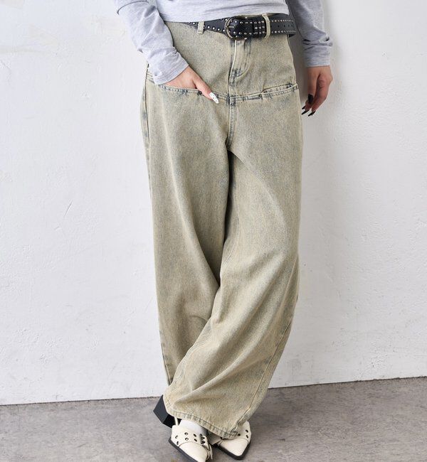  「SLASH POCKET BLAST WIDE DENIM」|デニム|