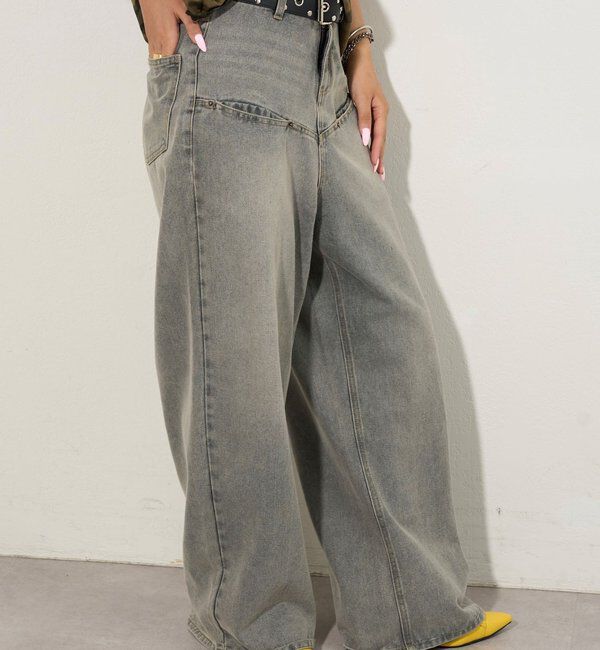  「SLASH POCKET BLAST WIDE DENIM」|デニム|