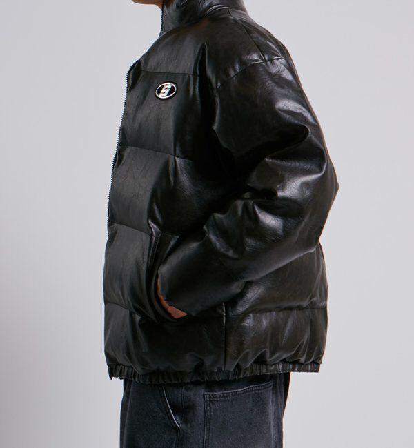  「【UNISEXS】S LOGO VINTAGE-LIKE LEATHER BLO」|ブルゾン・スタジャン|