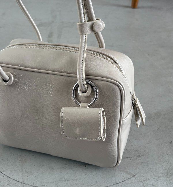  「エナメルスクエアボストンバッグ」|トートバッグ|